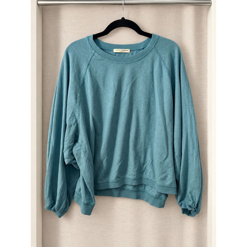 JACHS Girlfriend Teal Relaxed Top